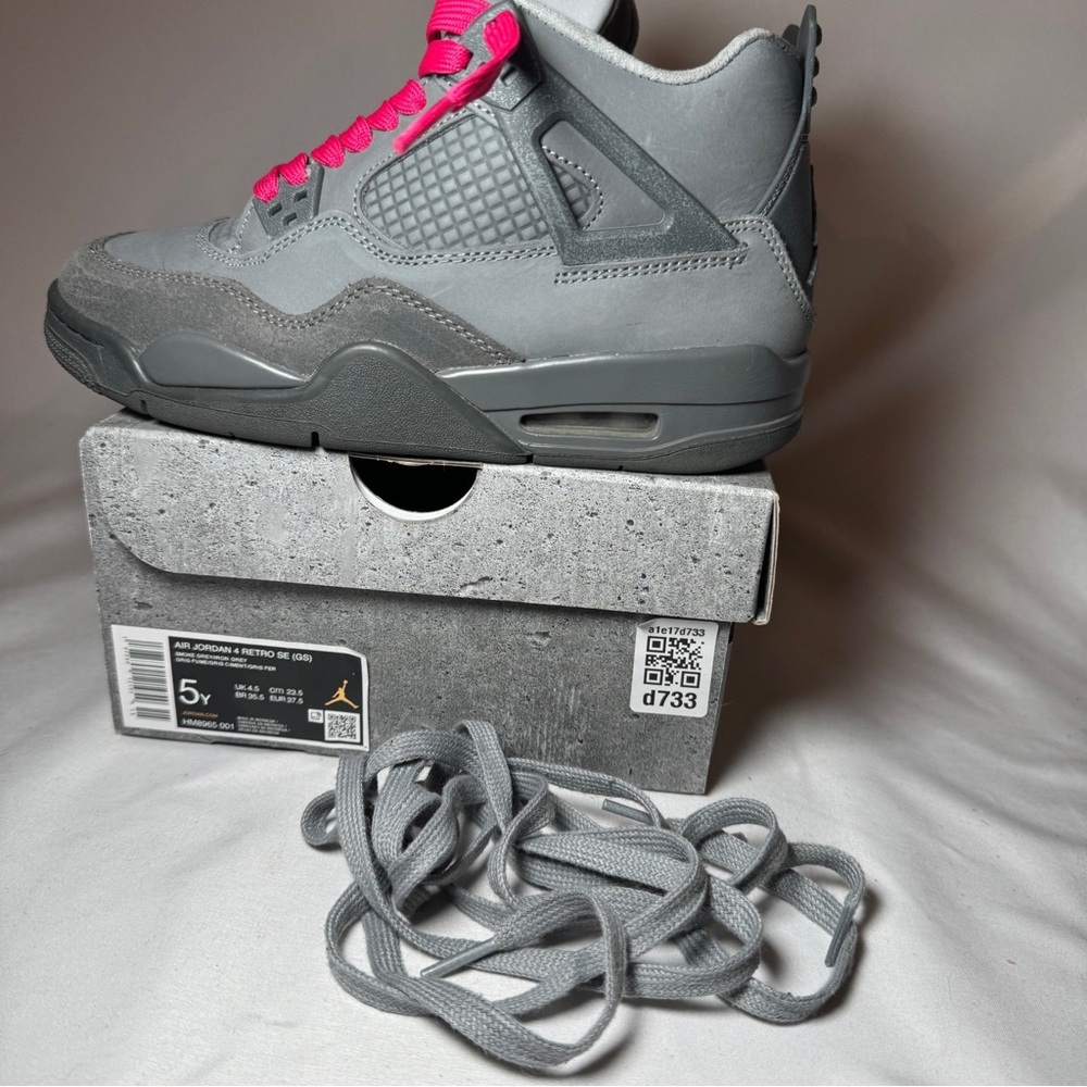 Size - Nike Air Jordan 4 Retro SE GS Wet Cement Men's Shoes - Ships Now